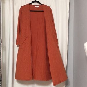 XS burnt orange LuLaRoe Sarah
